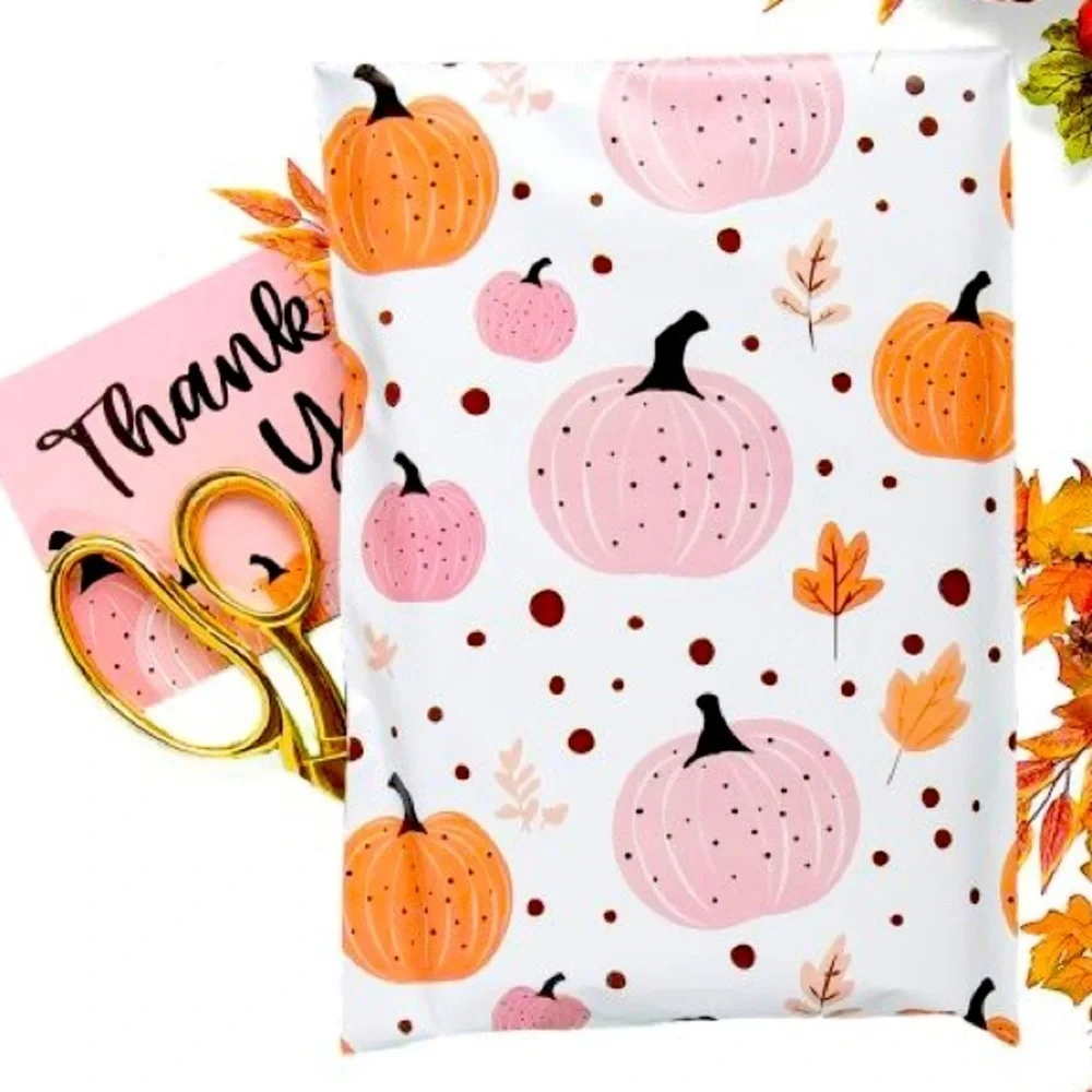(12) Festive Pumpkin Fall Mailers, 7.5X10.5, BUY NOW PRICE